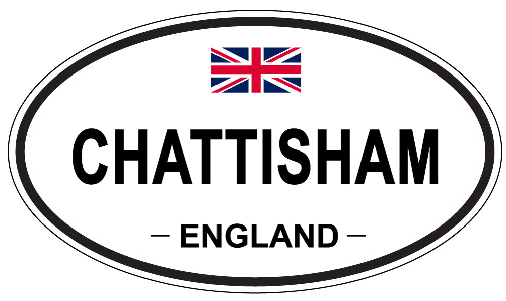 CHATTISHAM, ENGLAND - Oval Sticker