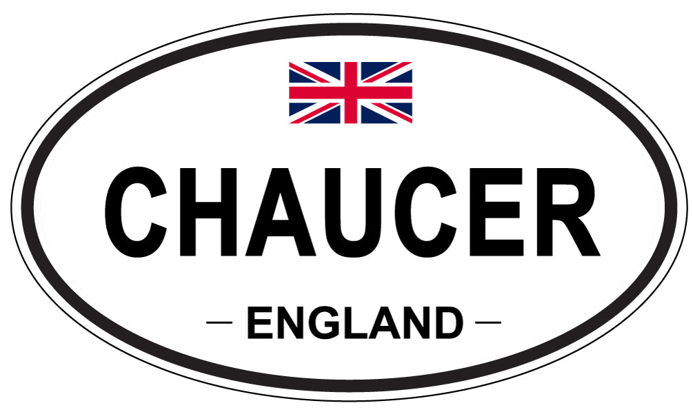 CHAUCER, ENGLAND - Oval Sticker