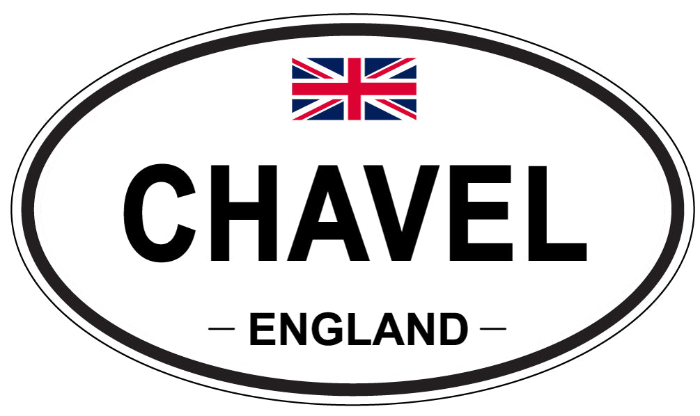 CHAVEL, ENGLAND - Oval Sticker