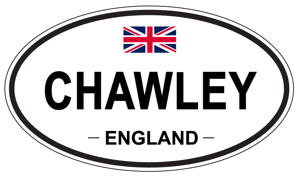 CHAWLEY, ENGLAND - Oval Sticker