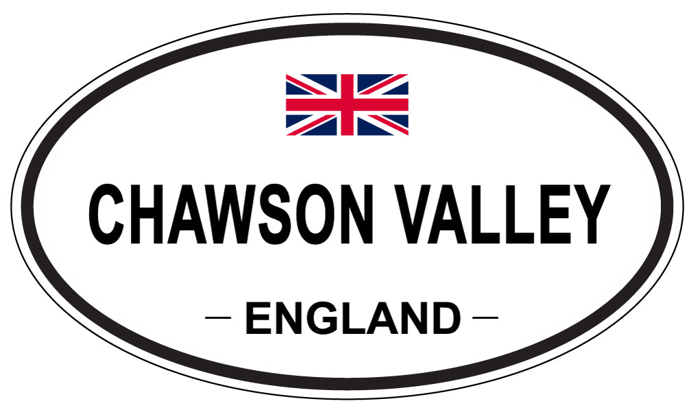 CHAWSON VALLEY, ENGLAND - Oval Sticker
