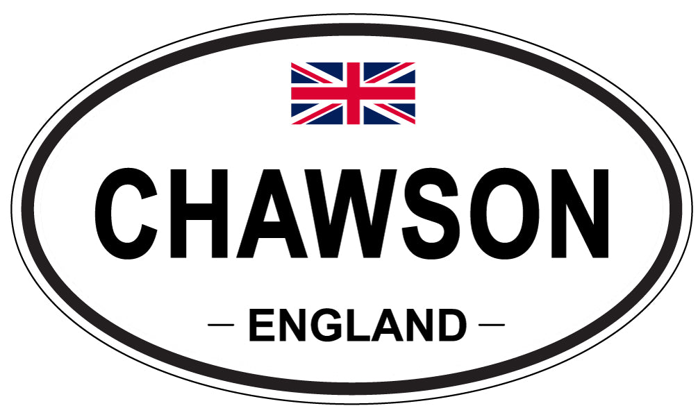 CHAWSON, ENGLAND - Oval Sticker