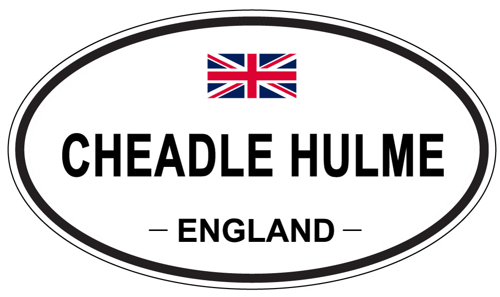 CHEADLE HULME, ENGLAND - Oval Sticker
