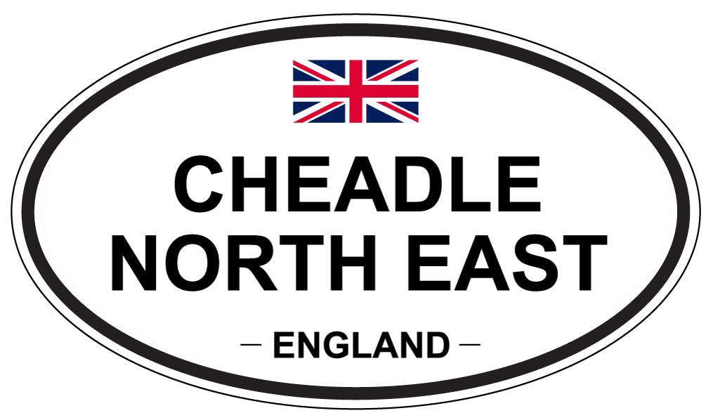 CHEADLE NORTH EAST, ENGLAND - Oval Sticker
