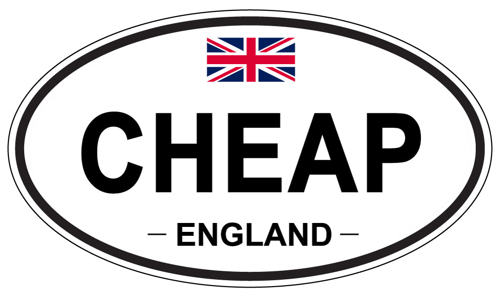 CHEAP, ENGLAND - Oval Sticker