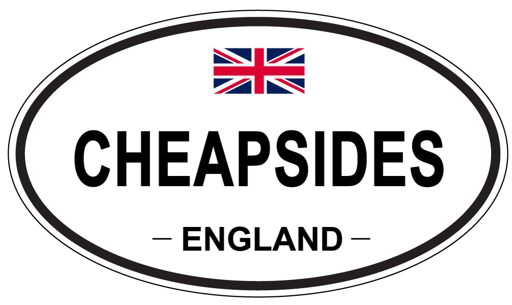 CHEAPSIDES, ENGLAND - Oval Sticker