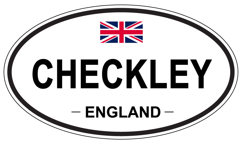 CHECKLEY, ENGLAND - Oval Sticker