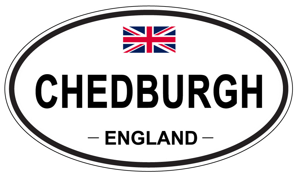 CHEDBURGH, ENGLAND - Oval Sticker