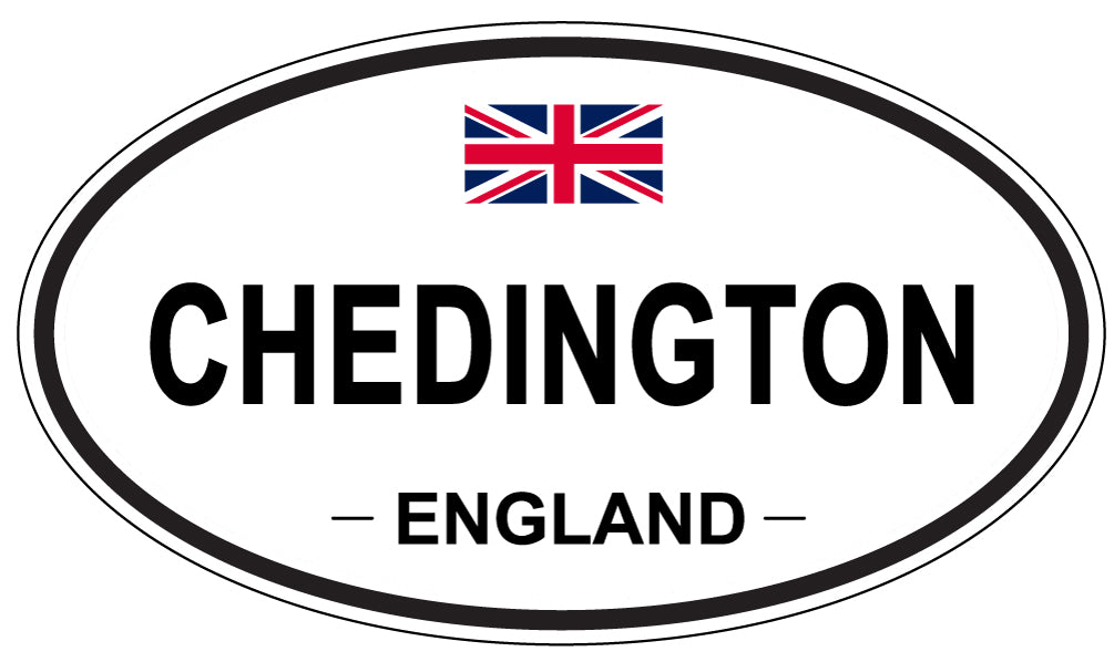 CHEDINGTON, ENGLAND - Oval Sticker