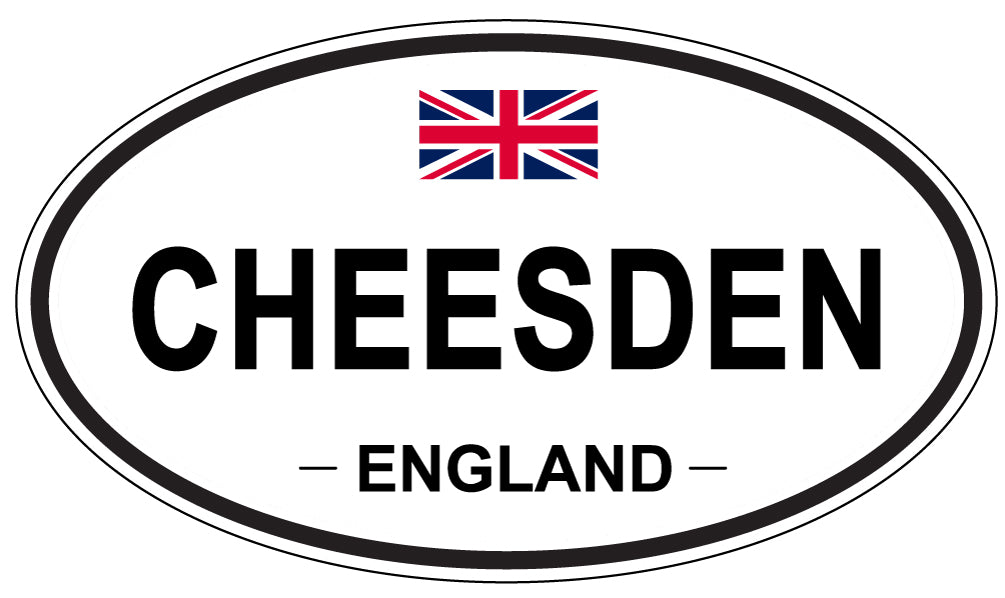 CHEESDEN, ENGLAND - Oval Sticker