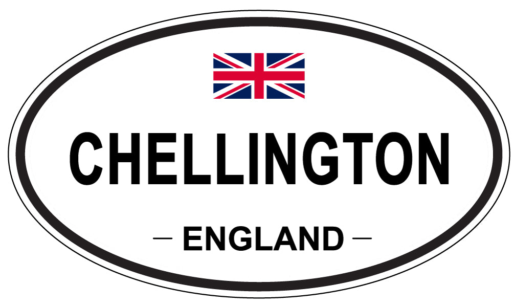 CHELLINGTON, ENGLAND - Oval Sticker