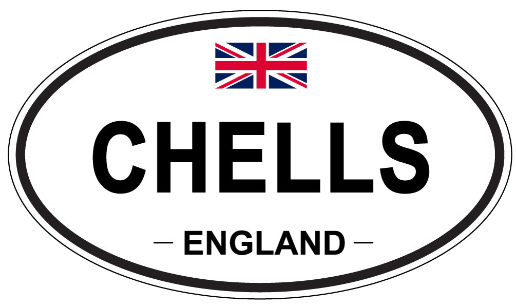 CHELLS, ENGLAND - Oval Sticker