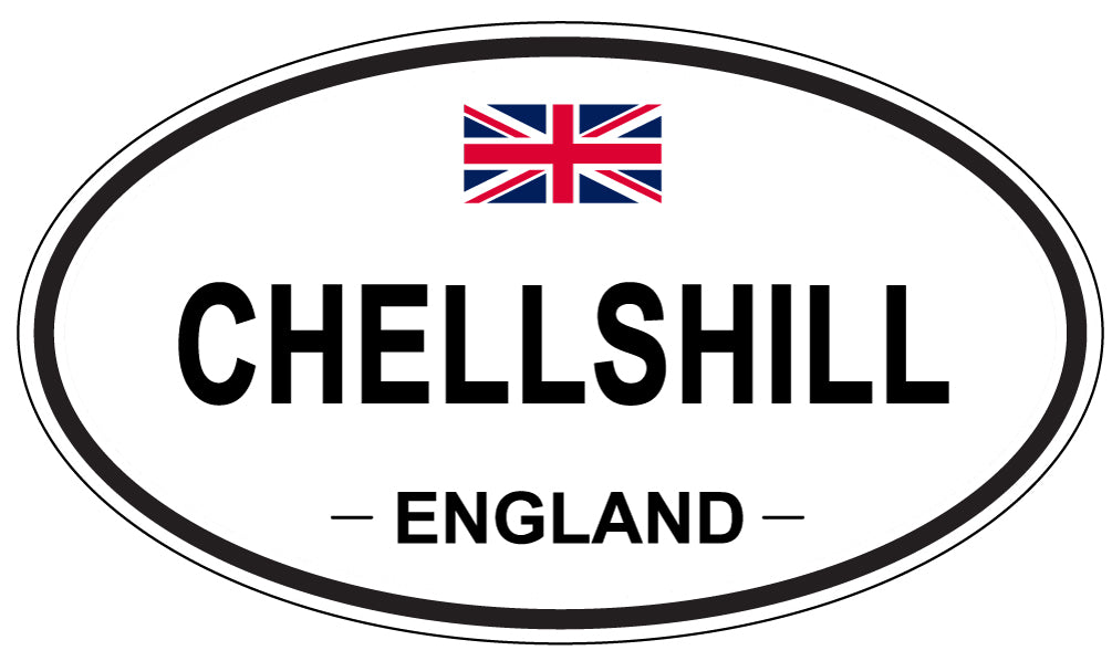 CHELLSHILL, ENGLAND - Oval Sticker
