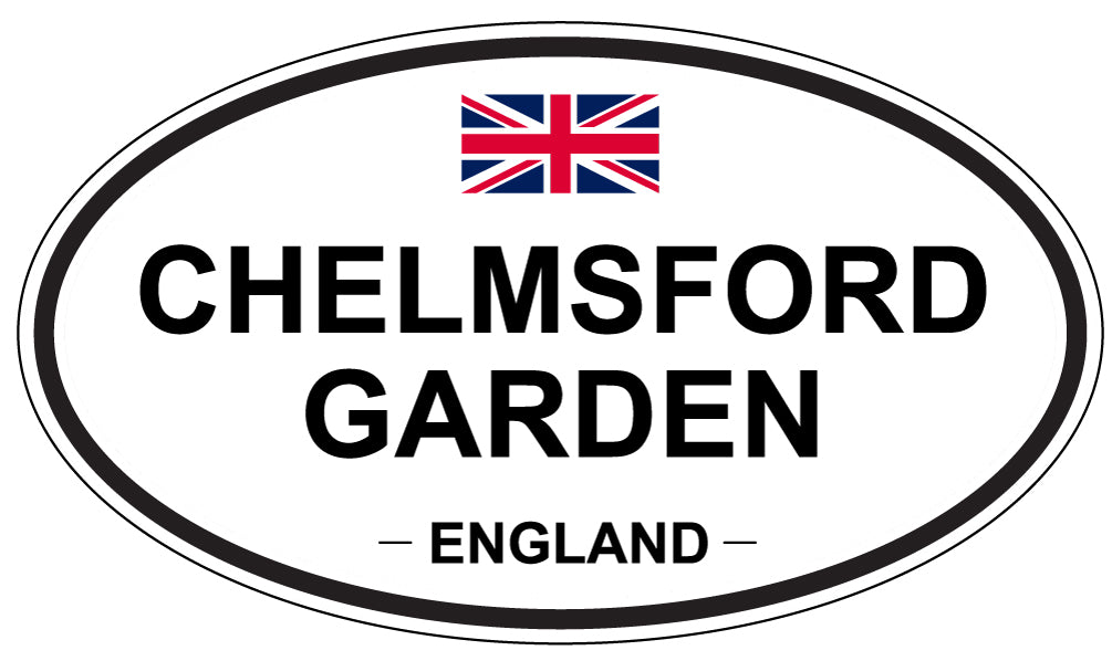 CHELMSFORD GARDEN, ENGLAND - Oval Sticker