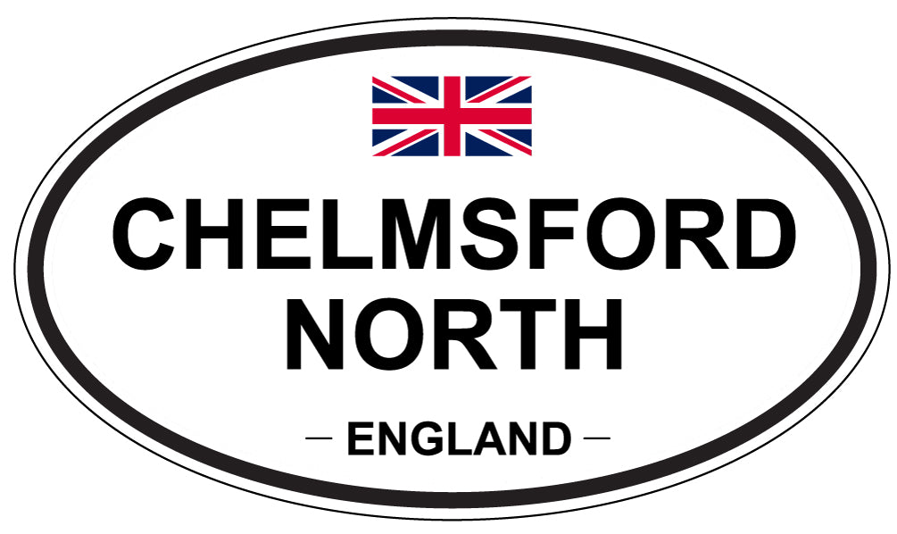CHELMSFORD NORTH, ENGLAND - Oval Sticker
