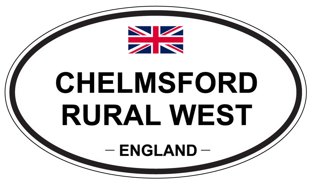 CHELMSFORD RURAL WEST, ENGLAND - Oval Sticker