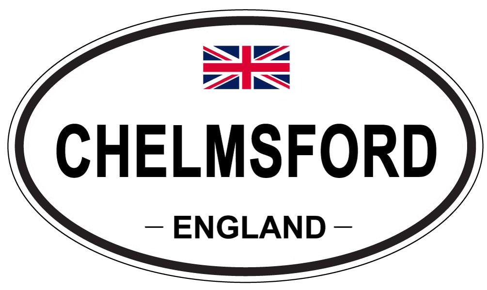 CHELMSFORD, ENGLAND - Oval Sticker