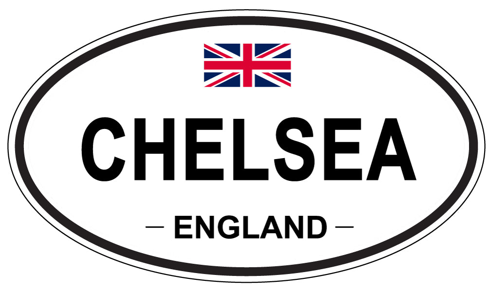 CHELSEA, ENGLAND - Oval Sticker