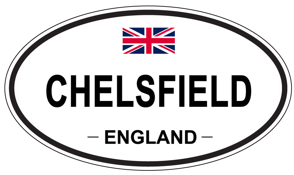 CHELSFIELD, ENGLAND - Oval Sticker