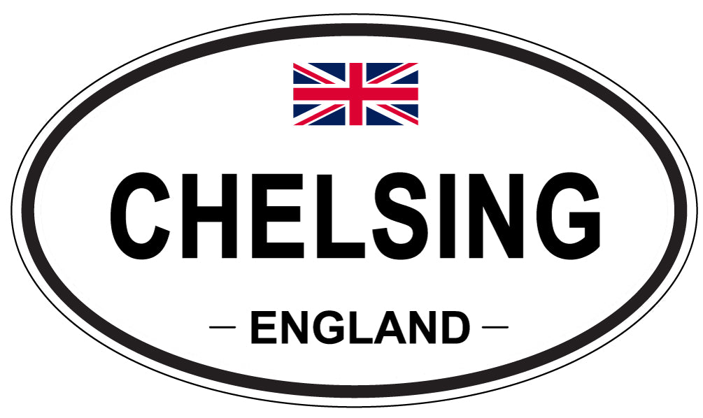 CHELSING, ENGLAND - Oval Sticker