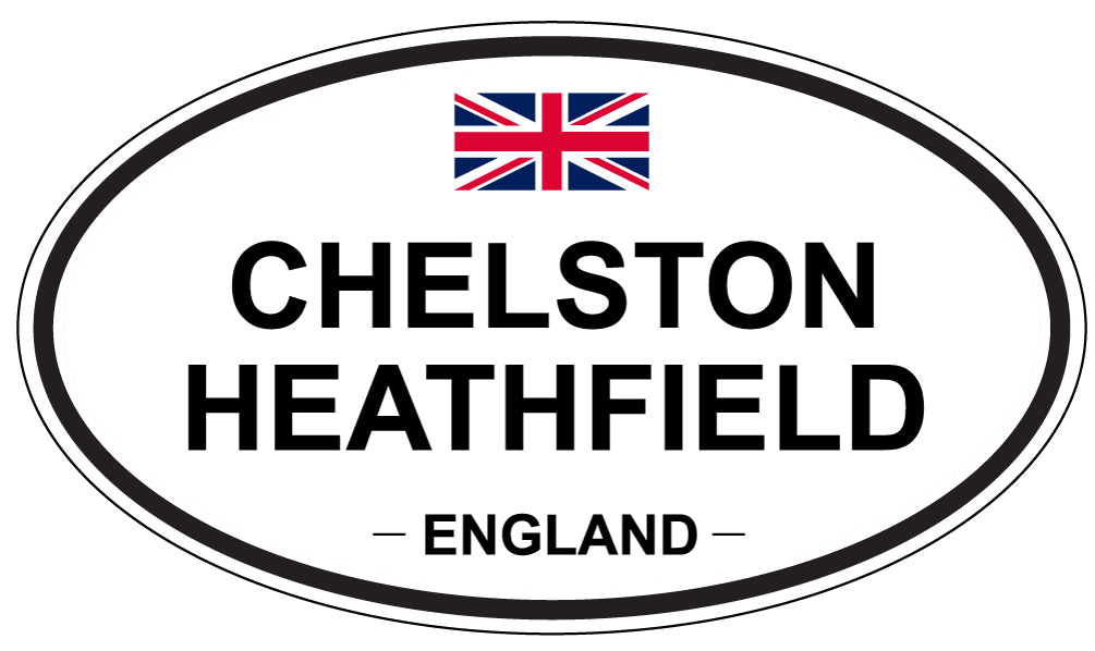 CHELSTON HEATHFIELD, ENGLAND - Oval Sticker