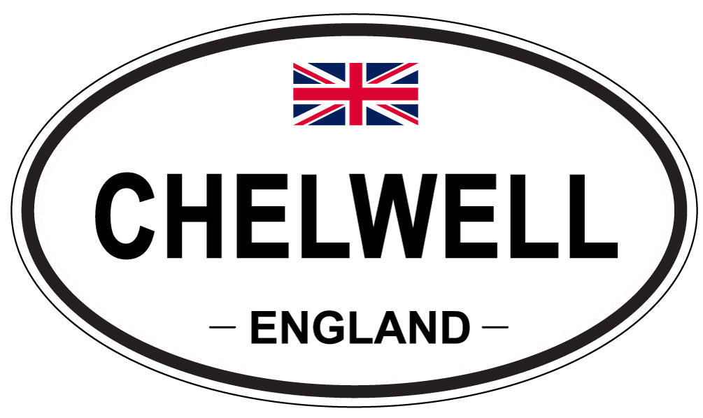CHELWELL, ENGLAND - Oval Sticker