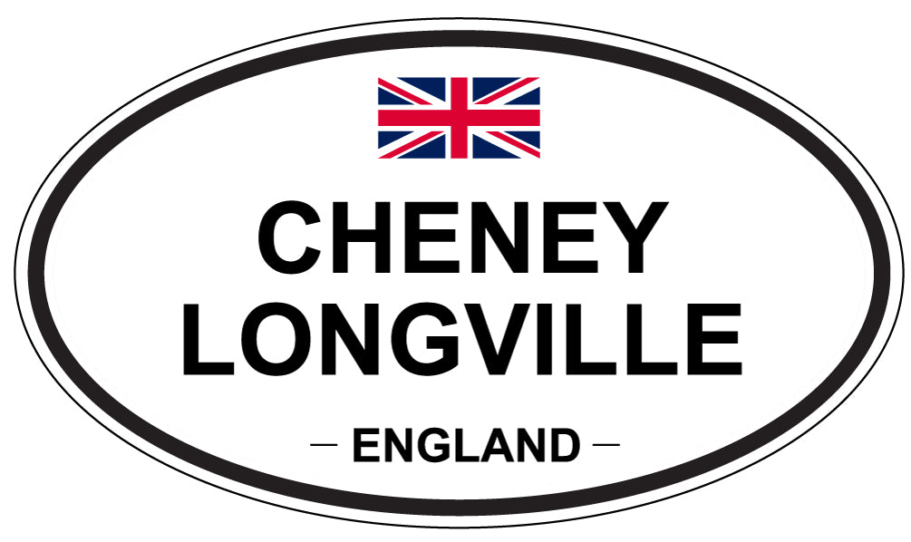 CHENEY LONGVILLE, ENGLAND - Oval Sticker