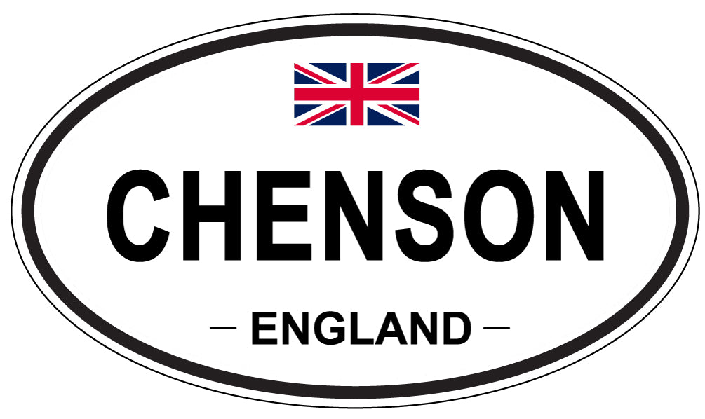 CHENSON, ENGLAND - Oval Sticker