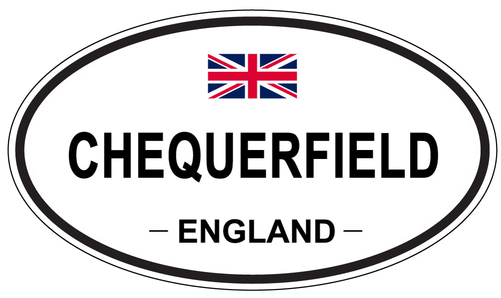 CHEQUERFIELD, ENGLAND - Oval Sticker