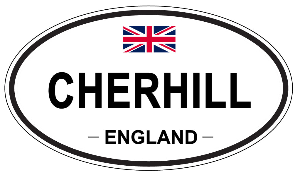 CHERHILL, ENGLAND - Oval Sticker