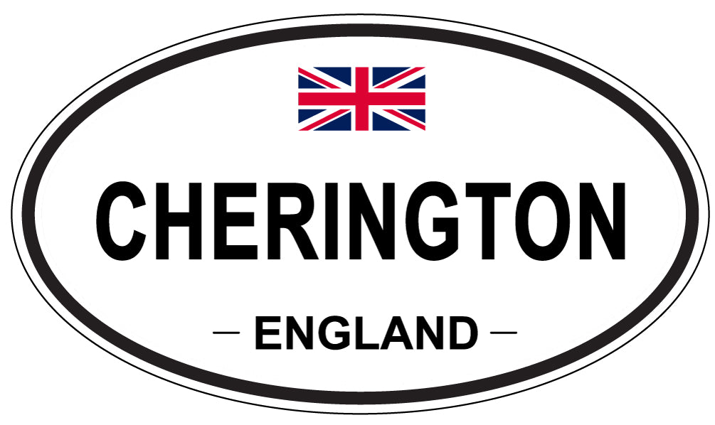 CHERINGTON, ENGLAND - Oval Sticker