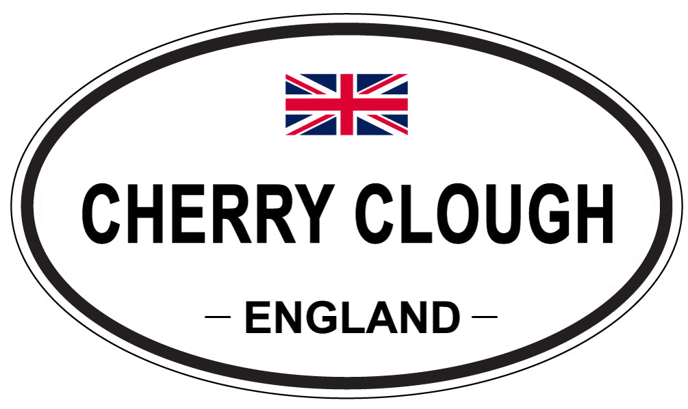 CHERRY CLOUGH, ENGLAND - Oval Sticker