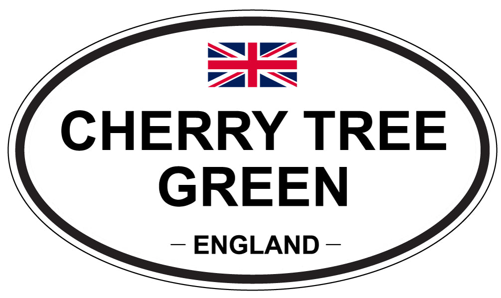 CHERRY TREE GREEN, ENGLAND - Oval Sticker
