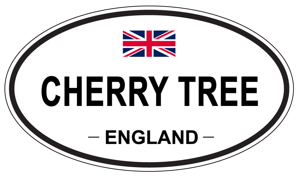 CHERRY TREE, ENGLAND - Oval Sticker