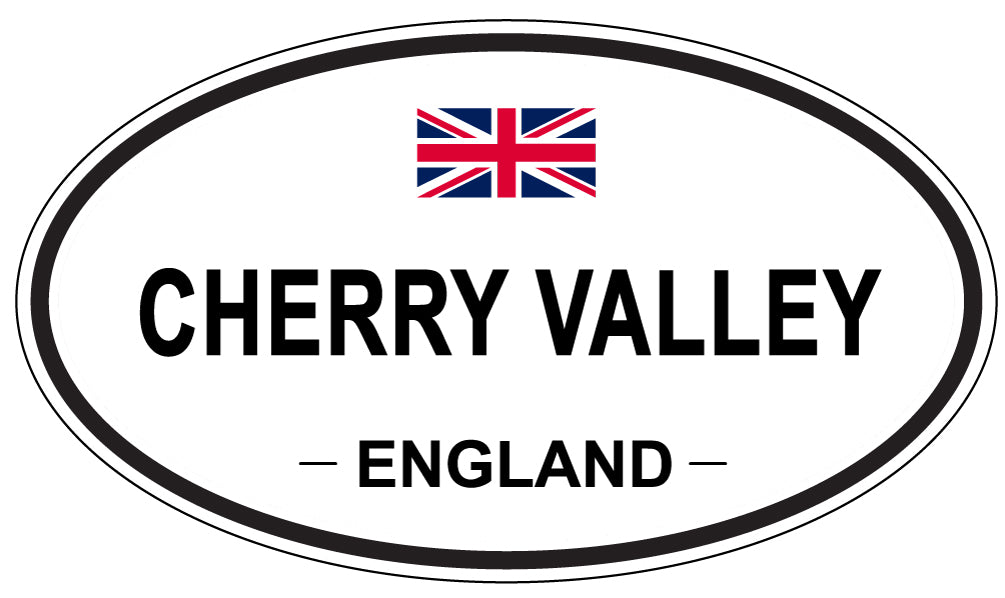 CHERRY VALLEY, ENGLAND - Oval Sticker