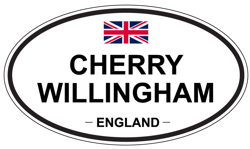 CHERRY WILLINGHAM, ENGLAND - Oval Sticker
