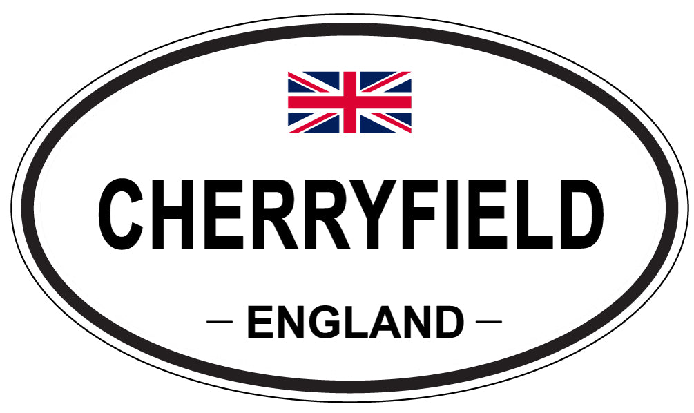CHERRYFIELD, ENGLAND - Oval Sticker