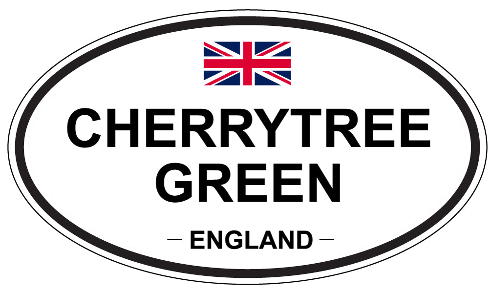 CHERRYTREE GREEN, ENGLAND - Oval Sticker