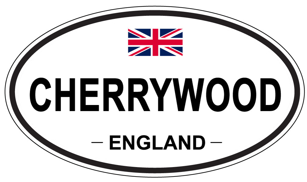 CHERRYWOOD, ENGLAND - Oval Sticker