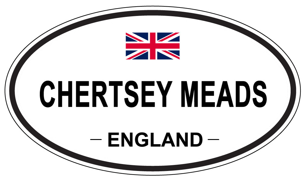 CHERTSEY MEADS, ENGLAND - Oval Sticker