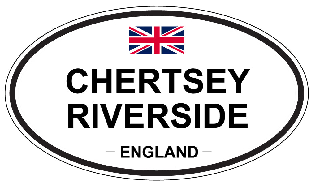 CHERTSEY RIVERSIDE, ENGLAND - Oval Sticker