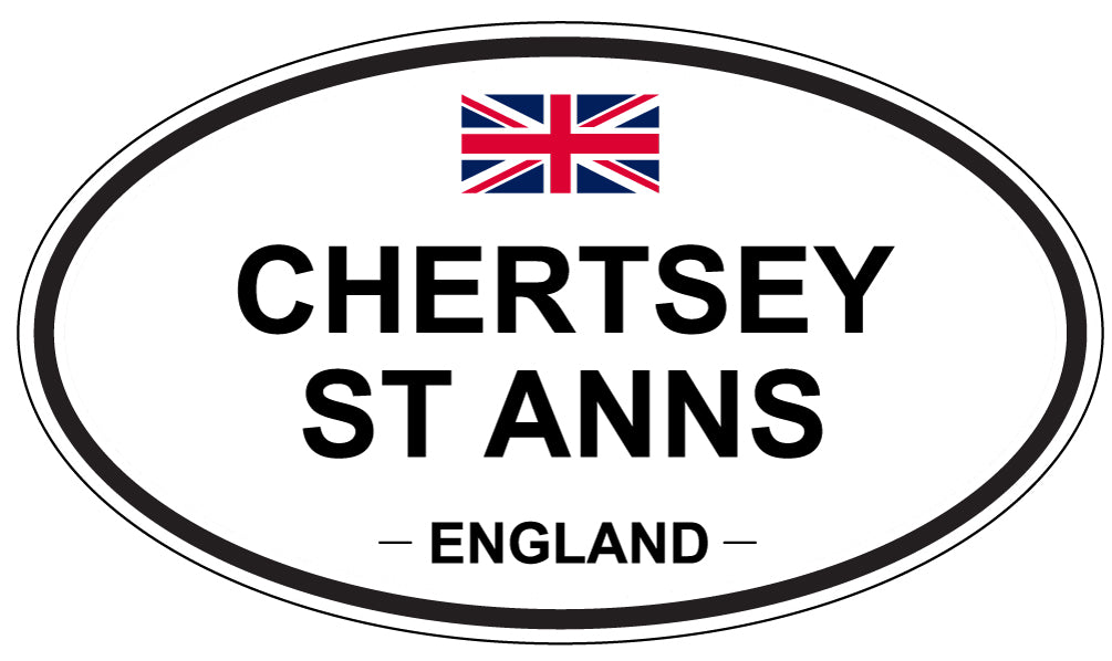CHERTSEY ST ANNS, ENGLAND - Oval Sticker