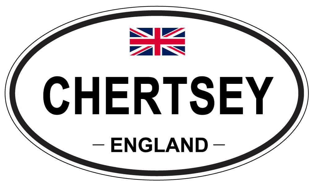 CHERTSEY, ENGLAND - Oval Sticker