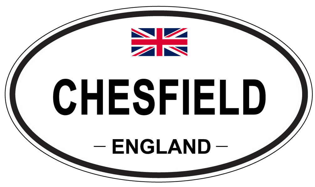 CHESFIELD, ENGLAND - Oval Sticker