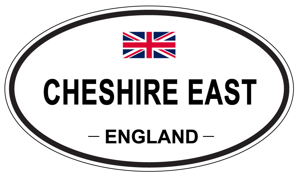 CHESHIRE EAST, ENGLAND - Oval Sticker