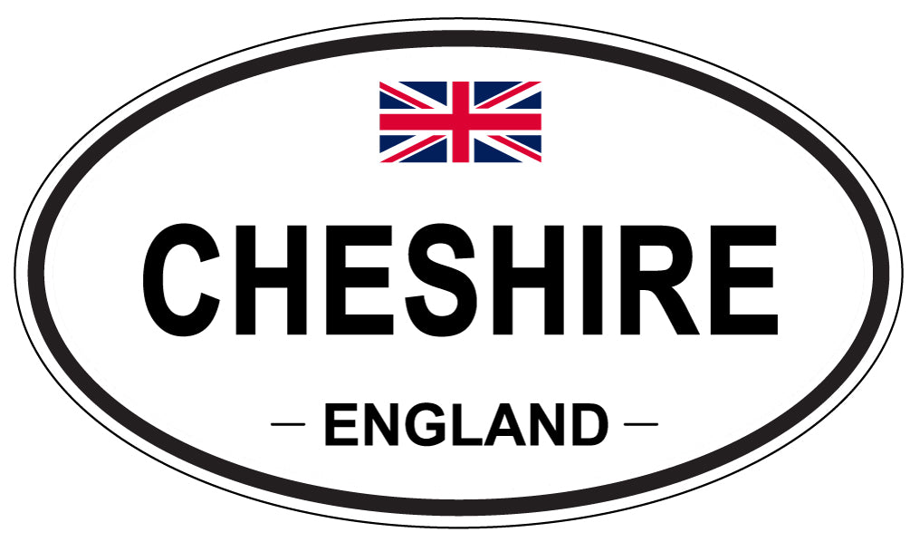 CHESHIRE, ENGLAND - Oval Sticker