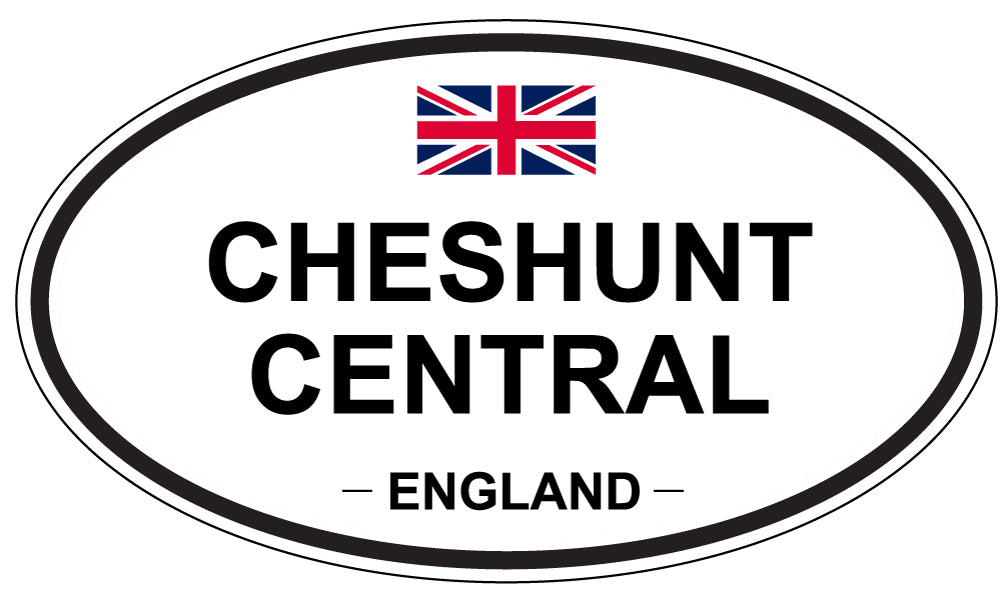 CHESHUNT CENTRAL, ENGLAND - Oval Sticker