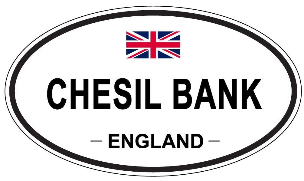 CHESIL BANK, ENGLAND - Oval Sticker