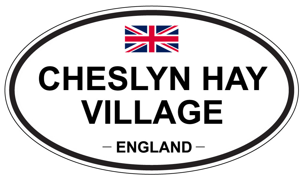 CHESLYN HAY VILLAGE, ENGLAND - Oval Sticker