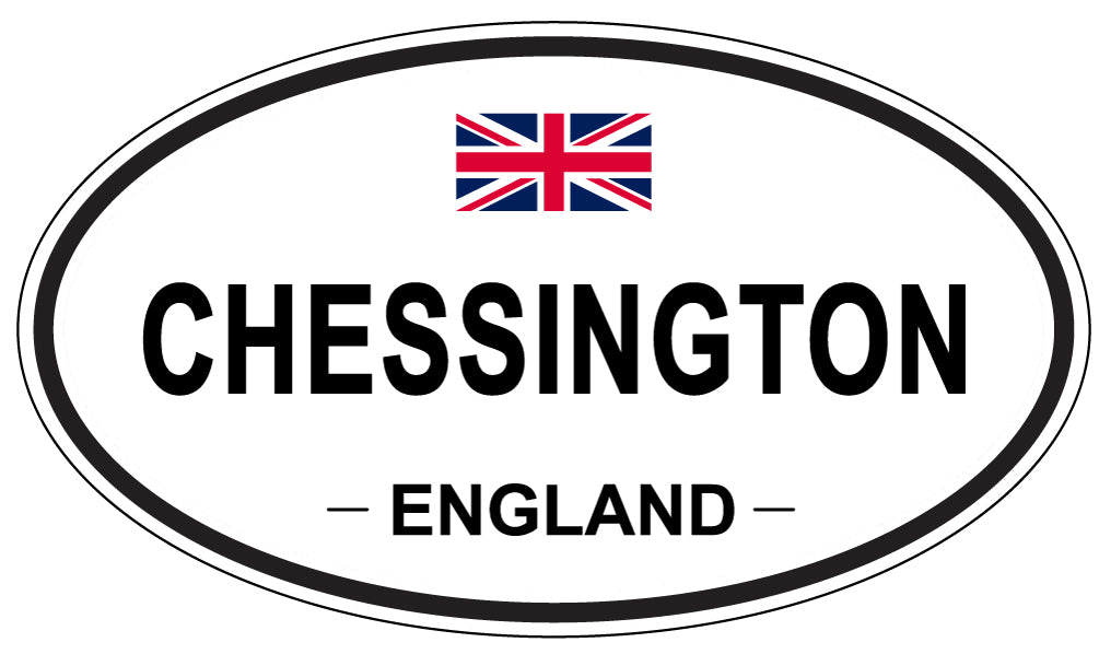 CHESSINGTON, ENGLAND - Oval Sticker